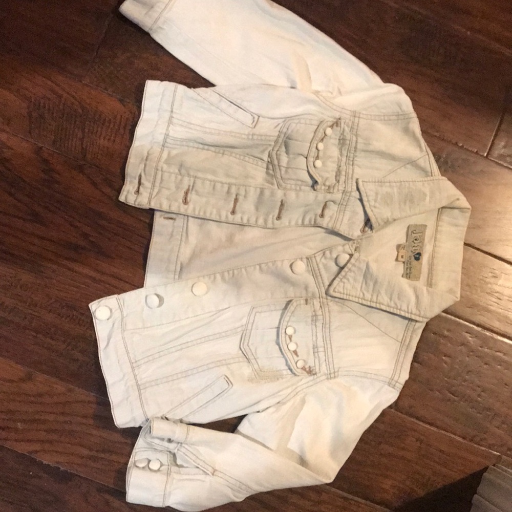 JOLT cropped whitewashed jean jacket, Ladies M